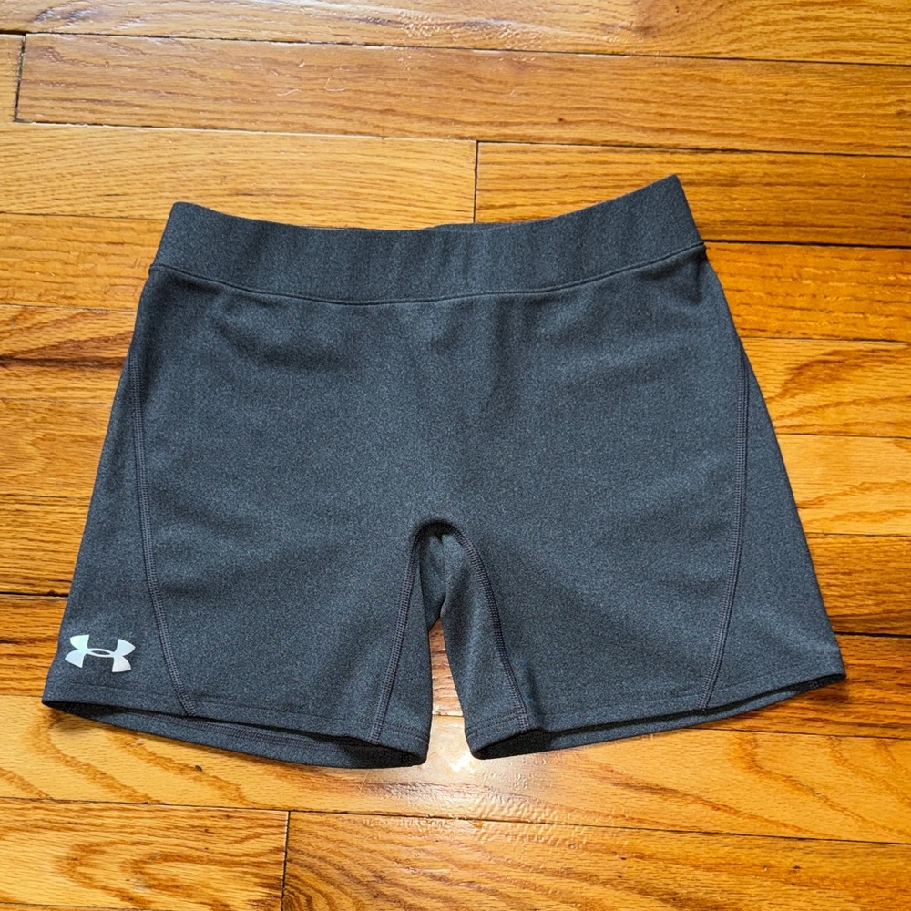 Women’s Under Armour 4” Compression Short Dark Heather Grey Size Medium